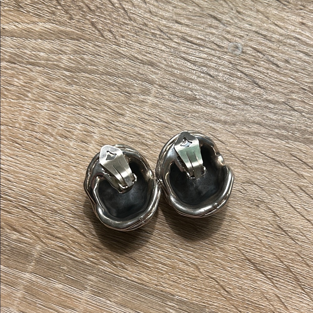 Sterling silver and brass designer “Ben Ami” earrings. - Picture 3 of 5